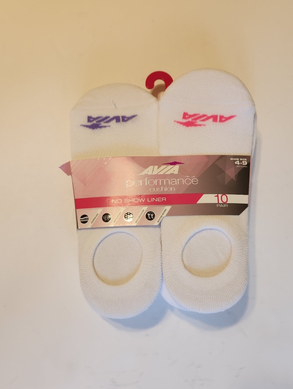 9 Avia Performance No Show Liner Socks